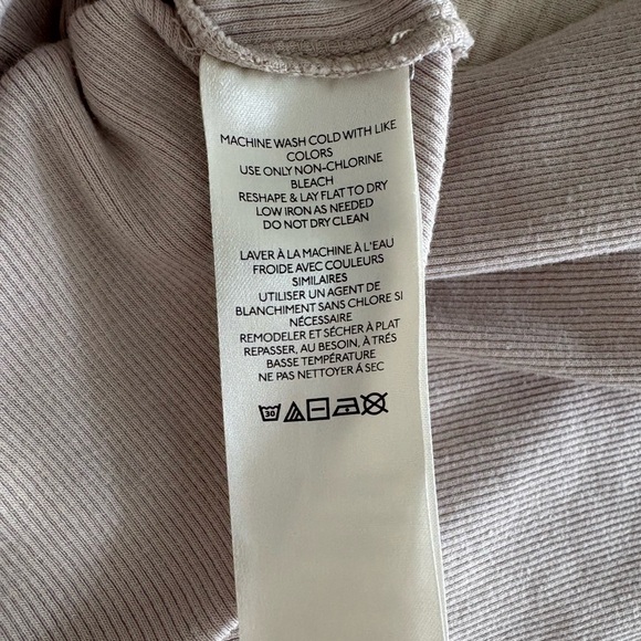 Anthropologie Maeve Faux Leather-Inset Pullover‎ Stone Color size M - Picture 7 of 10